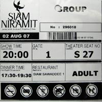 Siam Niramit 門票